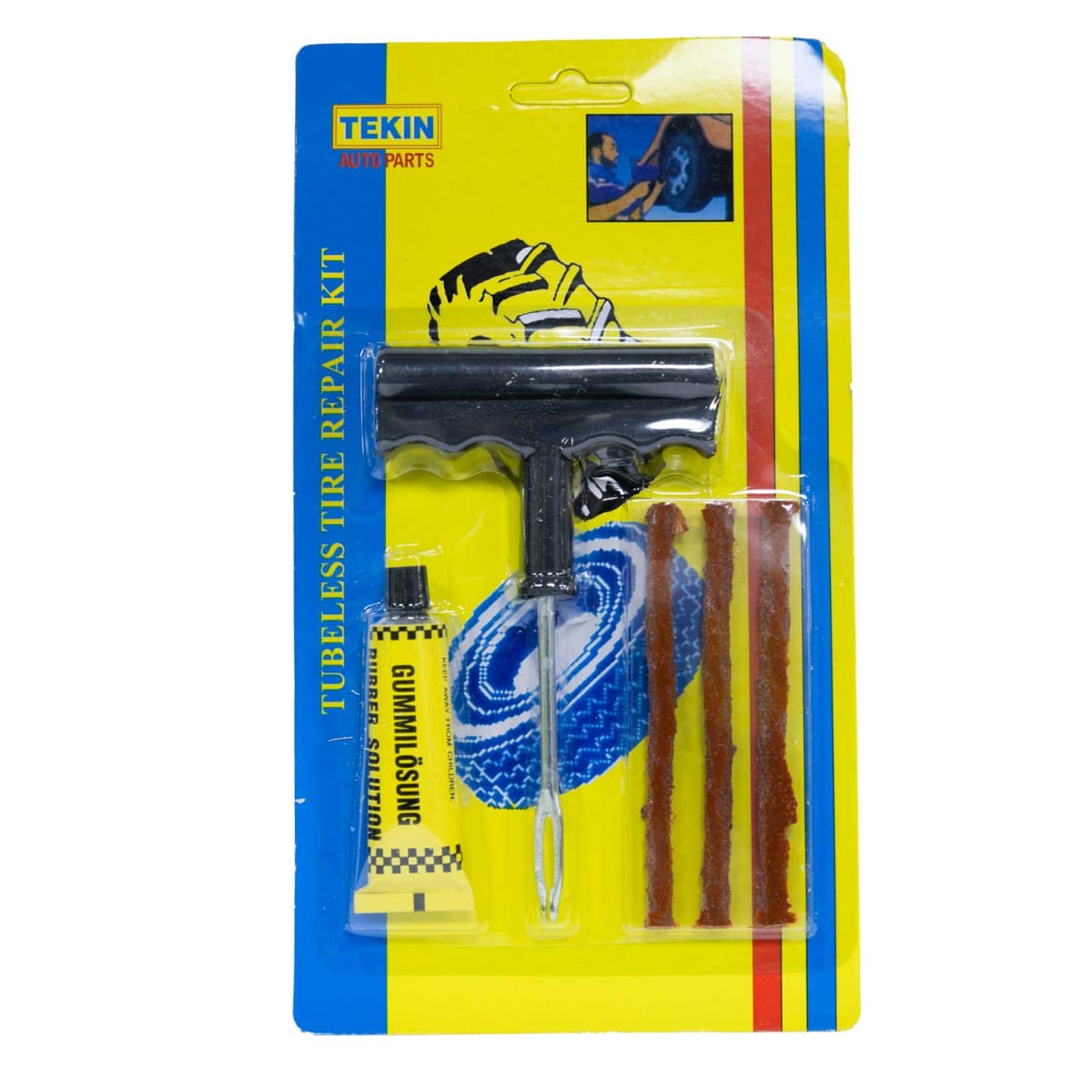SET DE REPARACION DE NEUMATICO TUBULAR PARA MOTO