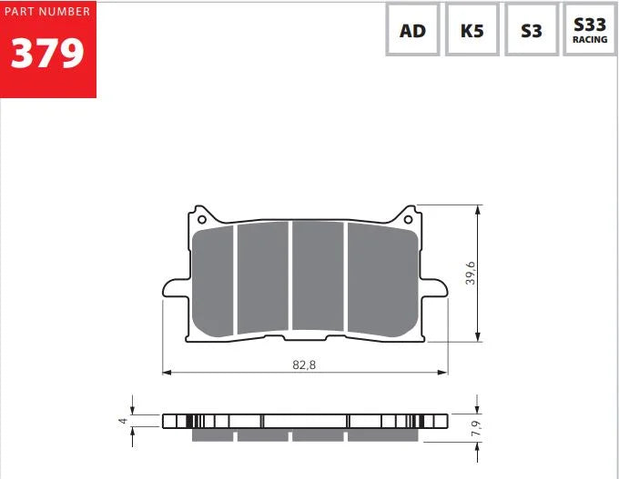 PASTILLAS DE FRENO GOLDFREN 379-S33