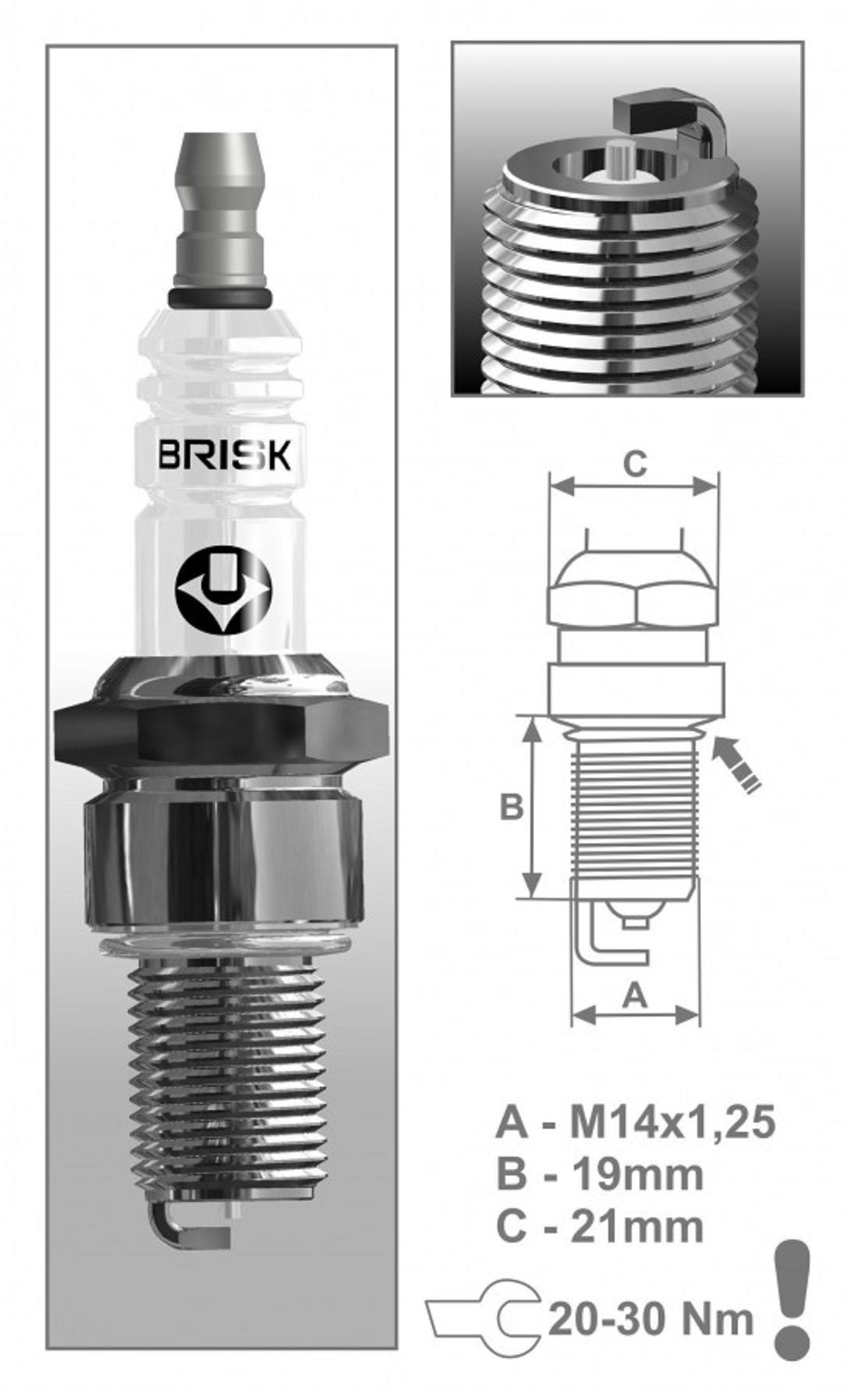 BUJIA BRISK LR14C / BR8ES